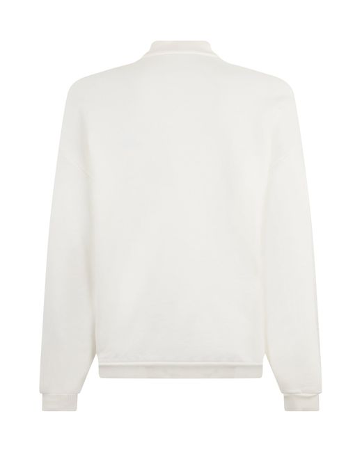 Autry White Cotton Sweater With Buttons