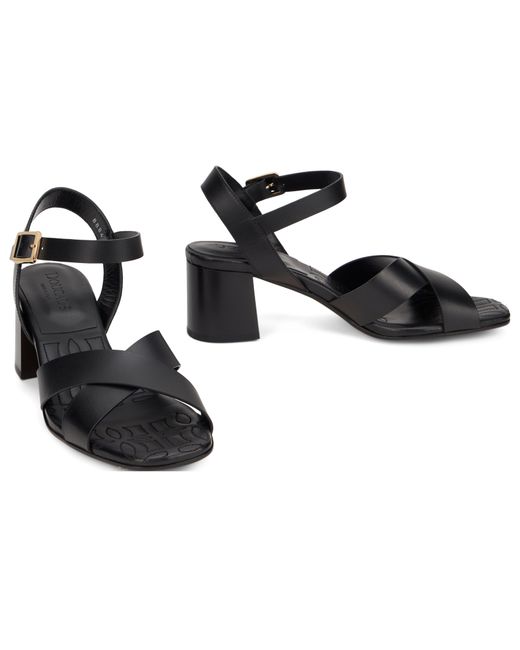 Doucal's Black Medium Heeled Sandals
