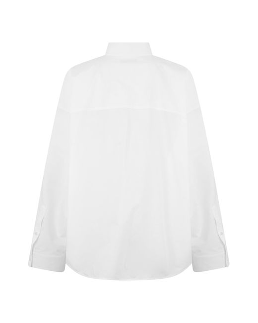 Balenciaga White Flared Cotton Shirt