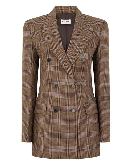 P.A.R.O.S.H. Brown Double-Breasted Jacket