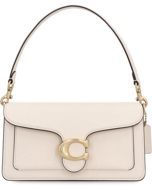 COACH Natural Tabby 26 Chalk Leather Shoulder Bag