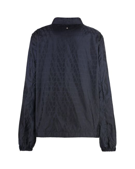Valentino Garavani Blue Nylon Jacket for men