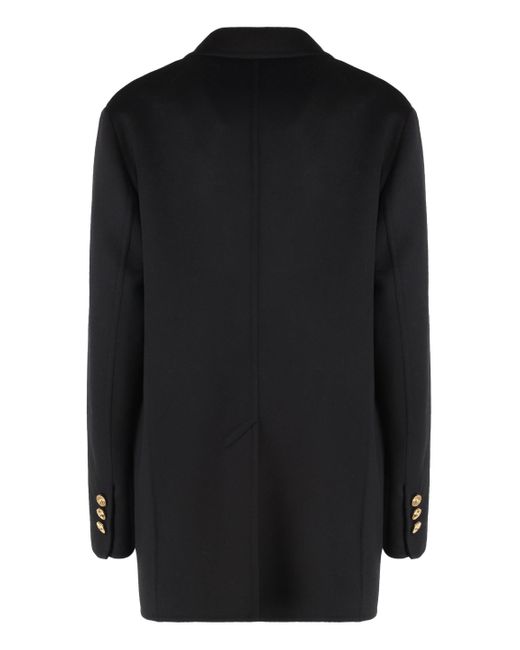 Versace Black Double-Breasted Coat