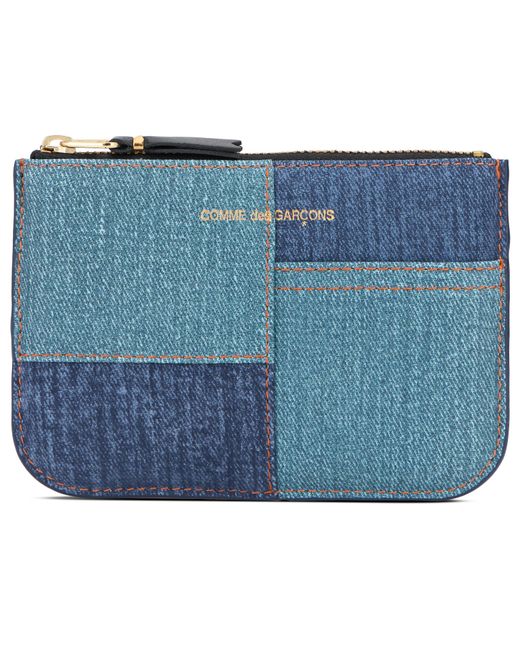 Portafoglio Denim Patchwork di Comme des Garçons in Blue