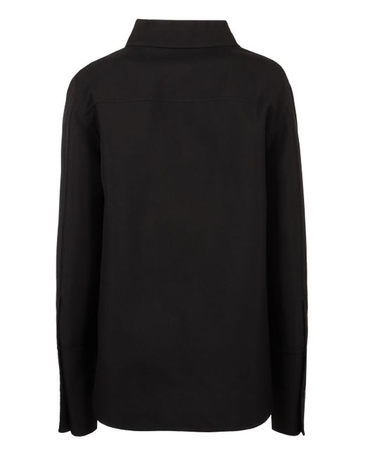 Jil Sander Black Button-Front Cotton Jacket