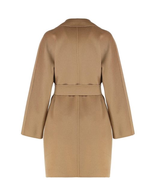Max Mara Natural Wool And Cashmere Coat