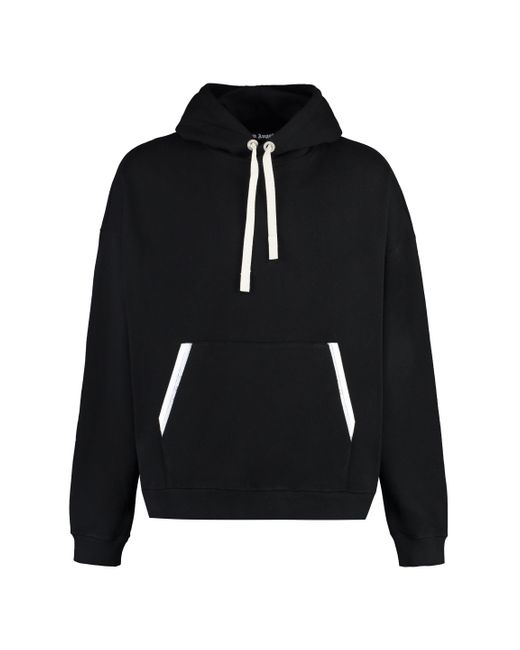 Palm Angels Black Cotton Hoodie for men