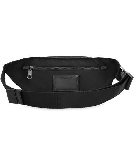 Dolce & Gabbana Black Sporty Chic Canvas Belt Handbag for men