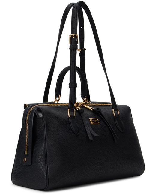 Dolce & Gabbana Black Leather Tote Bag