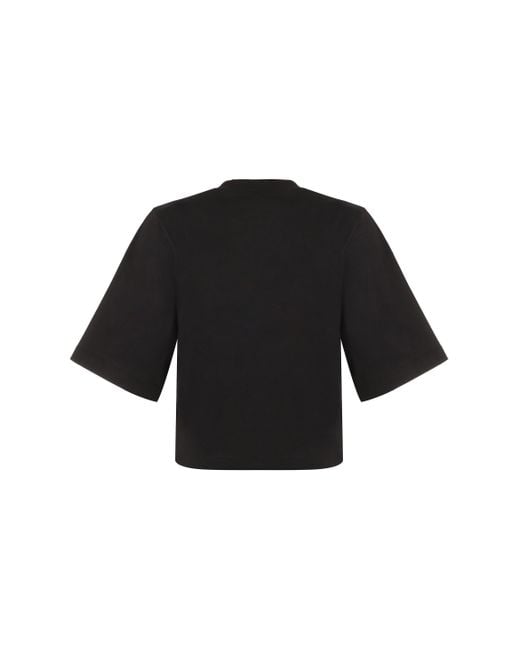 T-shirt girocollo in cotone di Palm Angels in Black