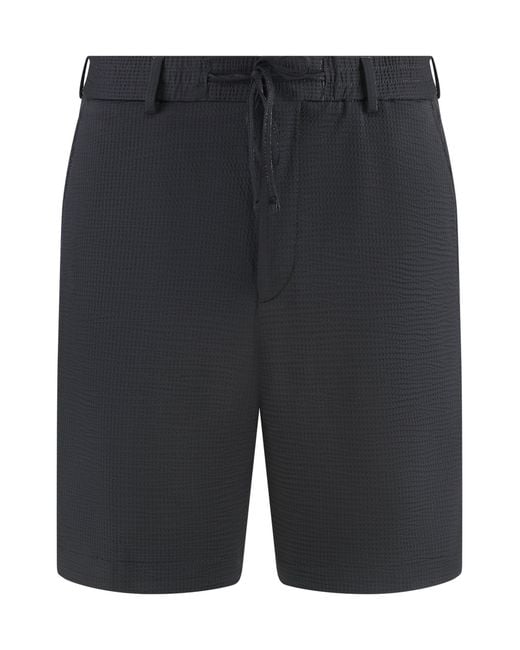 Boss Gray Techno Fabric Bermuda-Shorts for men