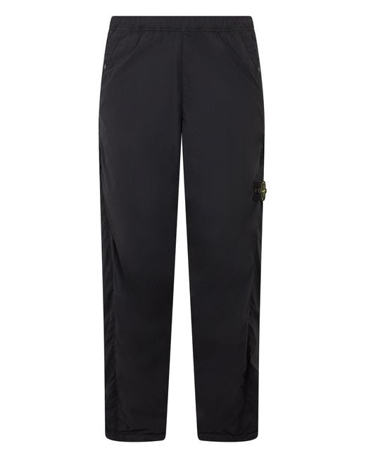 Stone Island Blue Pants With Elastic Waist for men