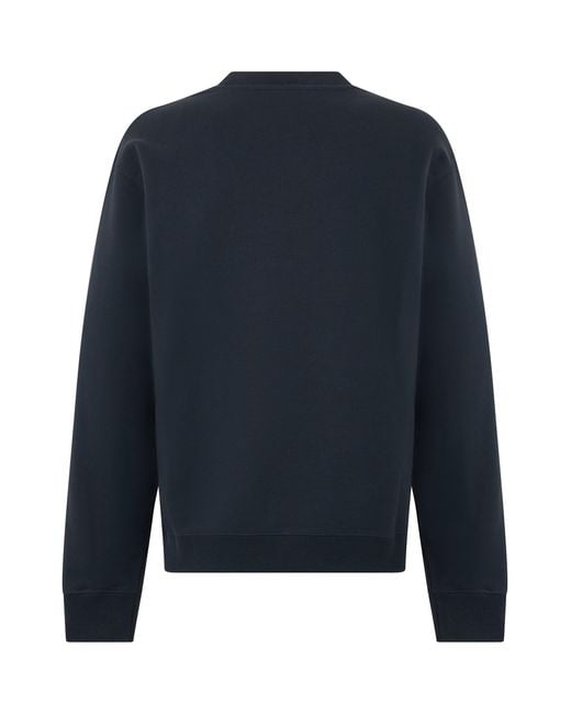 Valentino Garavani Blue Cotton Sweatshirt With Embroidery for men