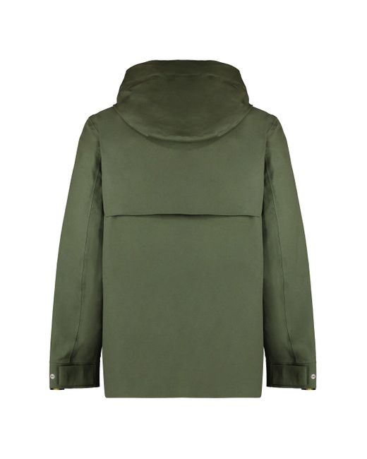 K-Way Green Erhal Hoodie Full Zip Jacket for men