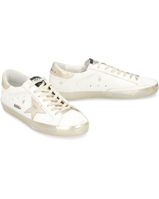 Golden Goose Deluxe Brand White Superstar Leather Sneakers for men