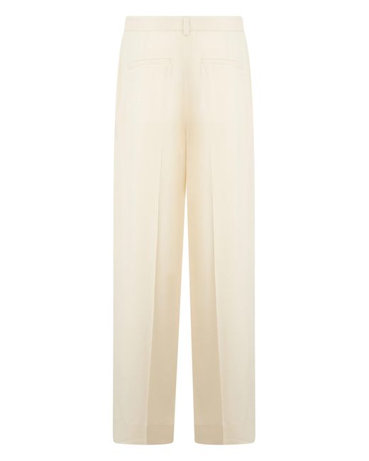 Totême White Trousers With Pleats