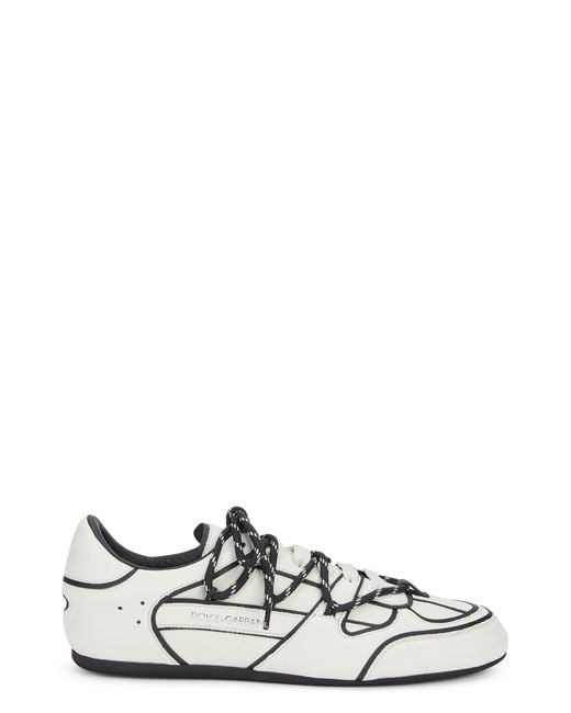 Dolce & Gabbana White Sneaker With Contrast Details for men