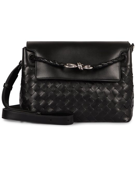 Borsa messenger Andiamo piccola in pelle di Bottega Veneta in Black da Uomo