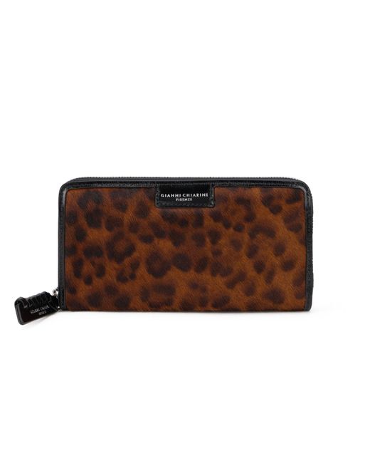 Gianni Chiarini Brown Animal Print Wallet