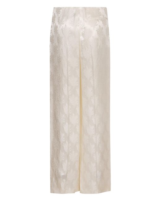 Pantaloni in seta di Fendi in White
