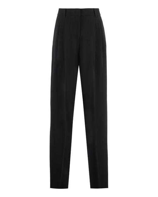 Max Mara Black Latina High-Waist Crêpe Trousers