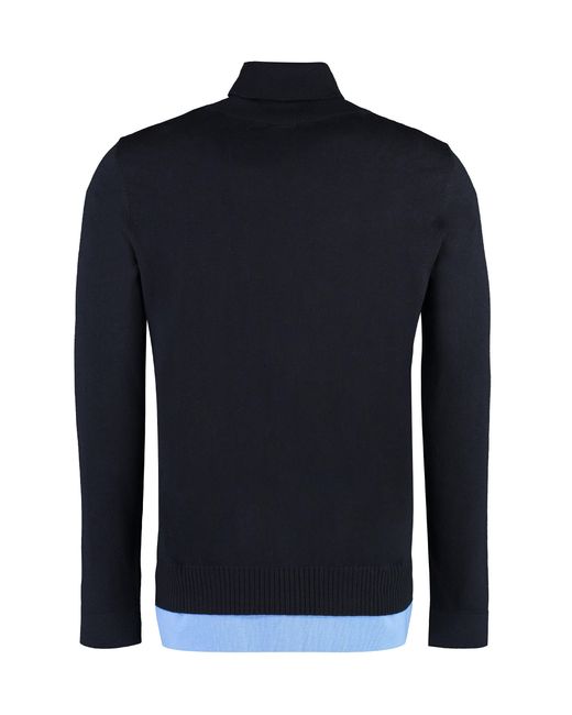 Off-White c/o Virgil Abloh Blue Classic Wool Turtleneck Sweater For for men