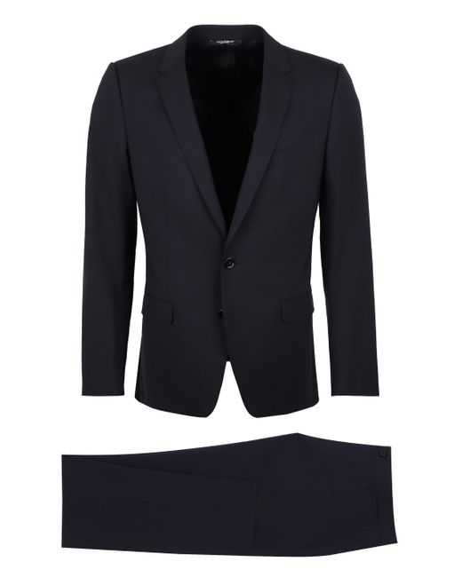 Mens Clothing Suits Dolce & Gabbana Martini Virgin Wool Two Piece Suit in Black for Men 