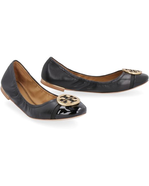 tory burch black minnie flats