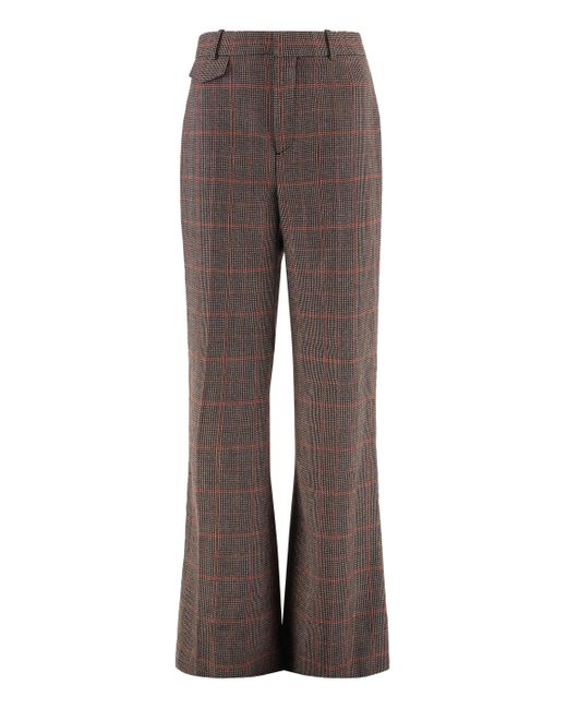Pantaloni flared-leg di Chloé in Brown