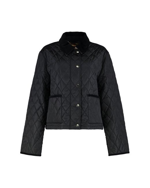 Burberry Black Cropped Nylon Quilted Jacket