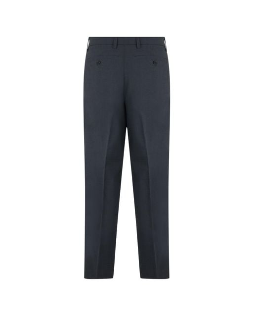 Department 5 Blue Wool Blend Pants for men