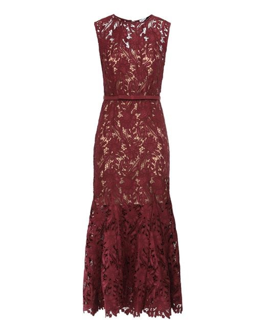 Self-Portrait Purple Midi Dress