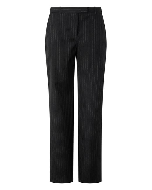 McQueen Black Striped Wool Trousers