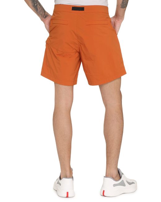 K-Way Orange Taprinne Nylon Bermuda Shorts for men