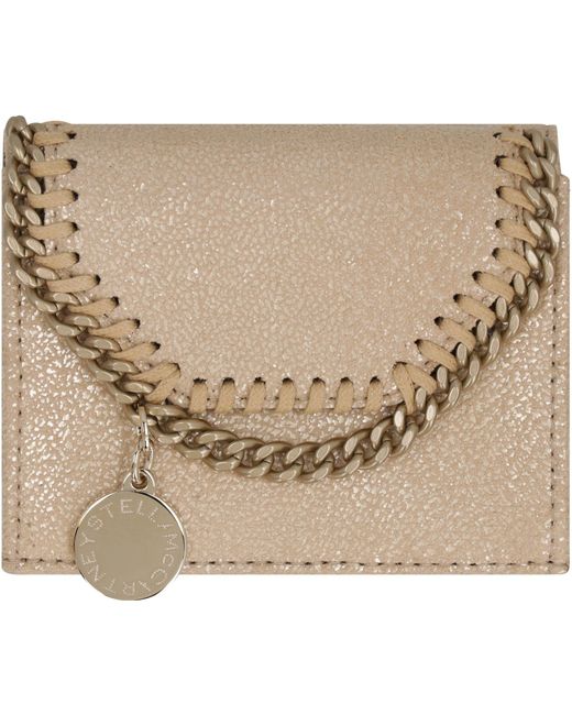 Stella McCartney Natural Tri-Fold Falabella Wallet