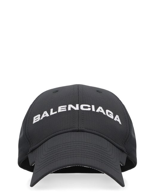 Balenciaga Black Logo Baseball Cap for men