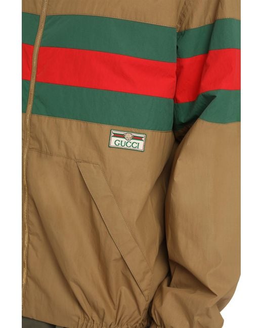 Gucci Brown Zippered Cotton Jacket for men