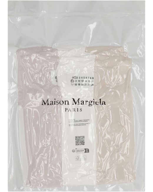 Set da tre t-shirt in cotone di Maison Margiela in Gray da Uomo