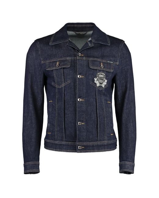 Dolce & Gabbana Blue Denim Jackets for men