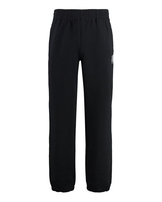 Burberry Black Sweatpants With Printed Logo for men