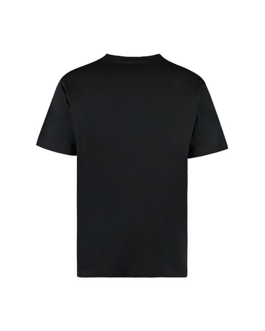 Balmain Black Cotton Crew-Neck T-Shirt for men