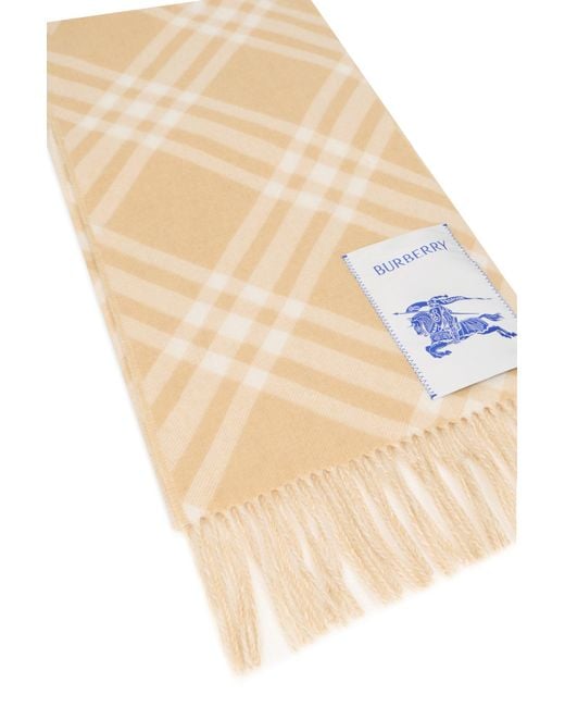 Burberry Natural Checked Scarf