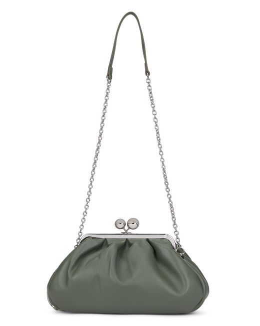 Weekend by Maxmara Green Clutch With Metal Closure