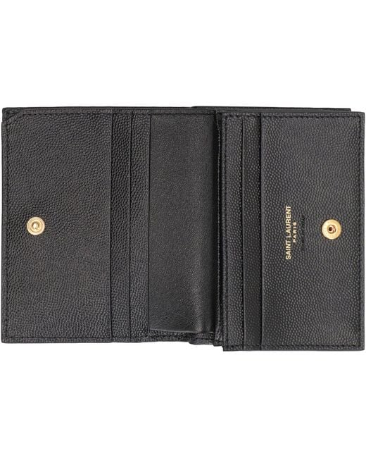 Saint Laurent Black Portacarte Cassandre