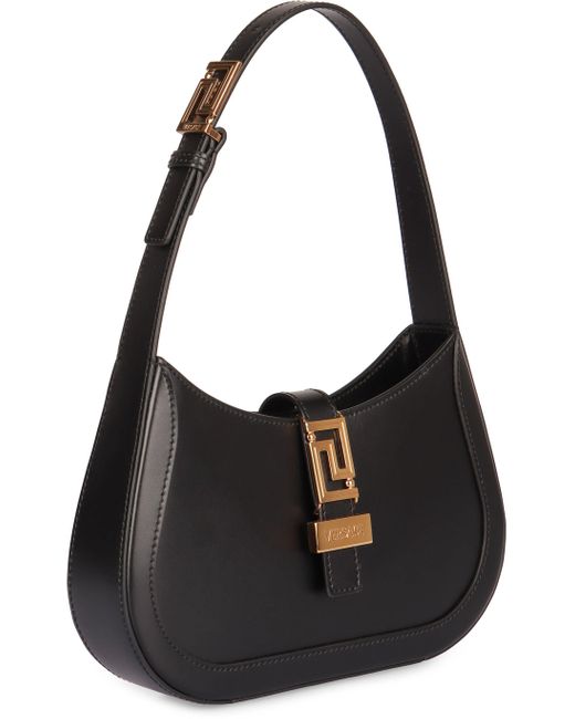 Versace Black Greca Goddess Hobo Bag