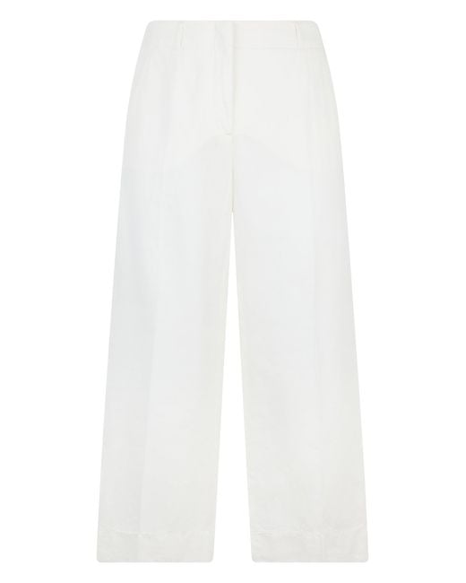Slowear White Loose Cotton Pants