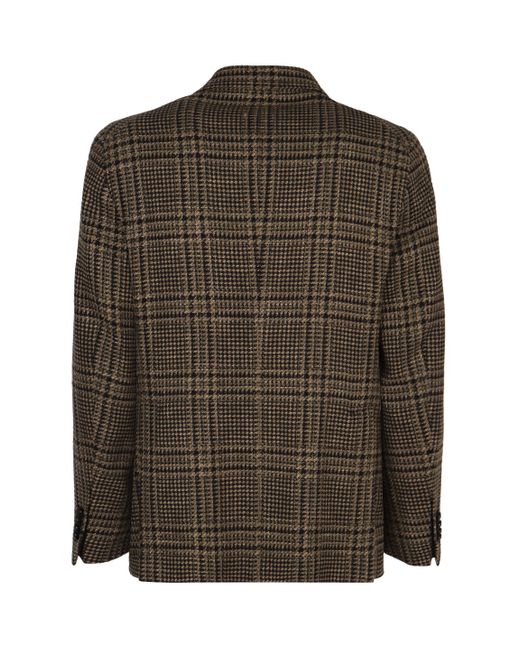 Tagliatore Brown Single-Breasted Two-Button Jacket for men