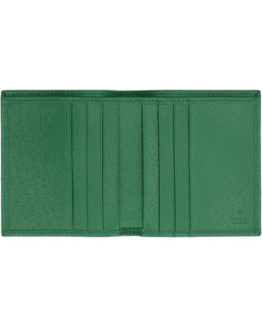Portafoglio Bi-fold in tessuto di Gucci in Green da Uomo