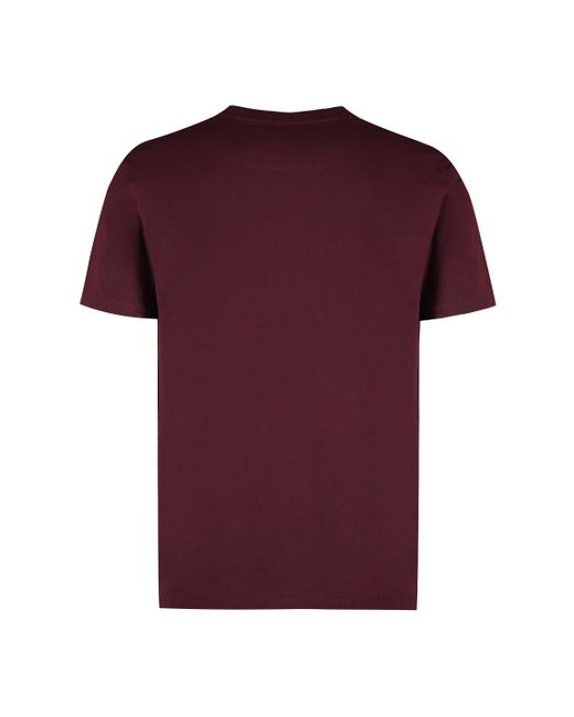 Boss Purple Cotton Crew-neck T-shirt for men