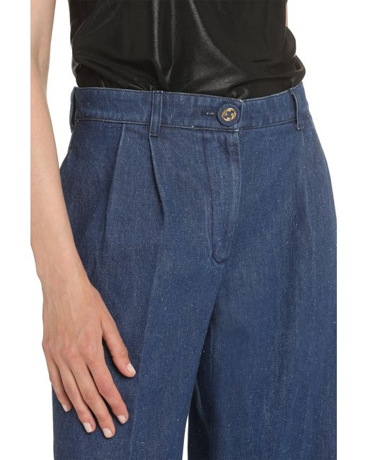 Gucci Blue Wide-Leg Jeans